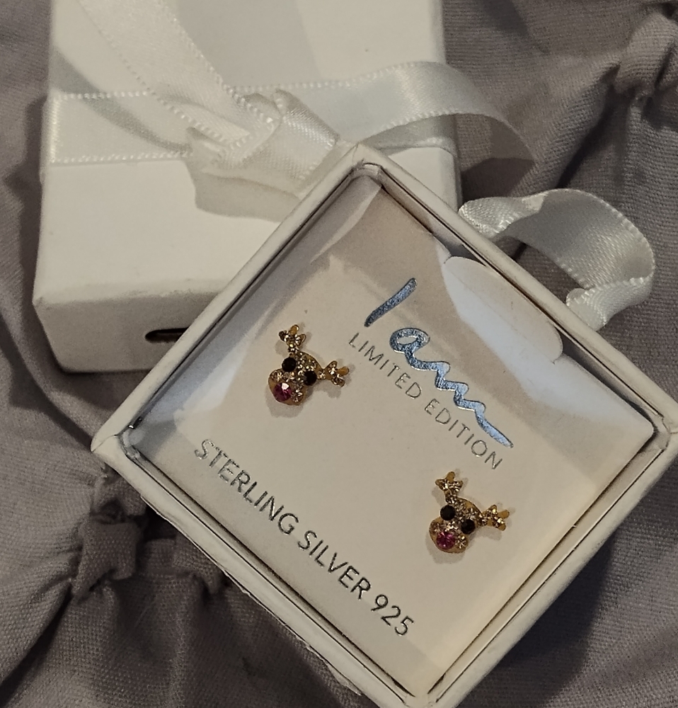 NWT! I AM Sterling Silver Earrings (Deer)